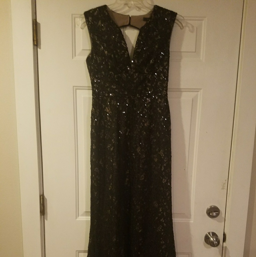 BCBG MaxAzria Cain Sequined Applique Dress